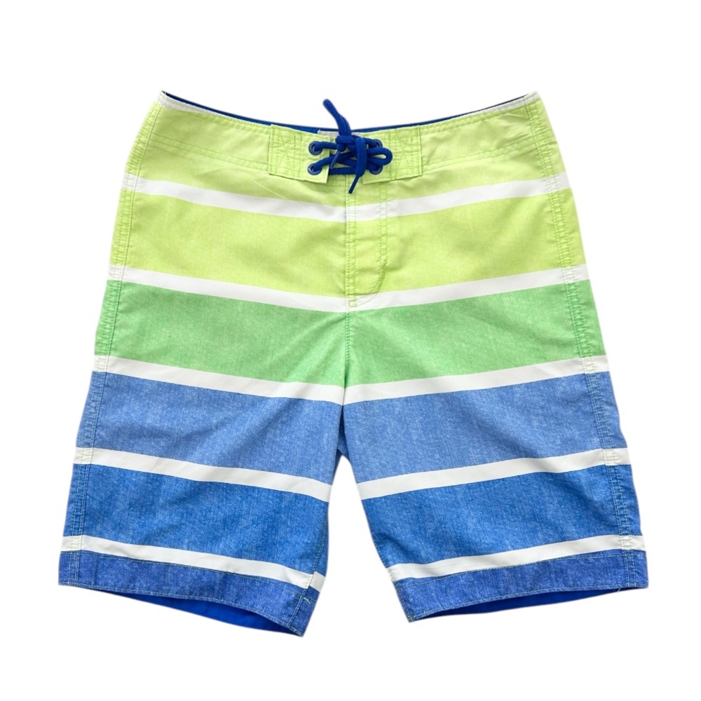 Hollister Unlined Stripe Board Shorts